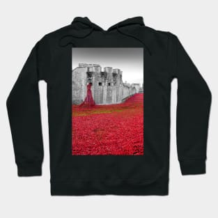 Tower of London Red Poppies Hoodie